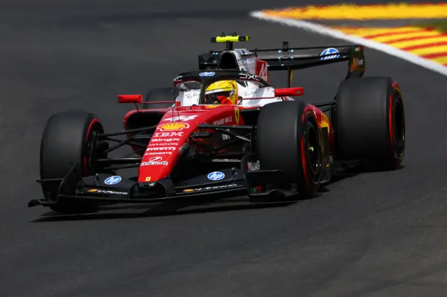 Ferrari's Lewis Hamilton during Belgian Grand Prix final practice