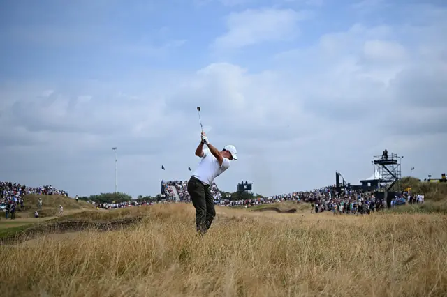 Rory McIlroy in the grass
