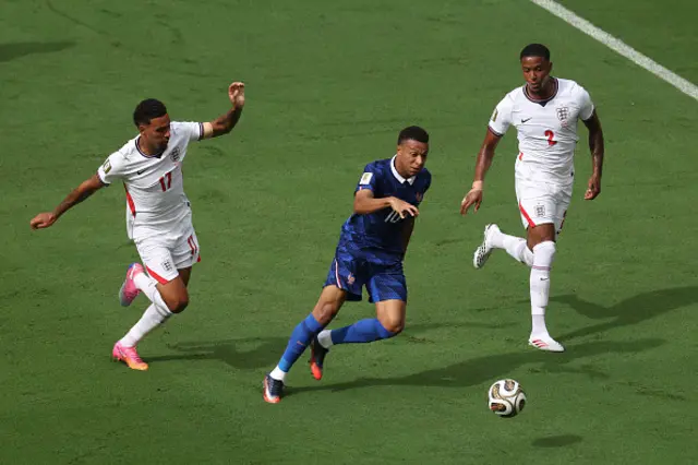 Kylian Mbappe #10 of France controls the ball