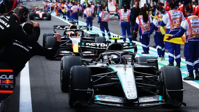 Kimi Antonelli celebrating in the car