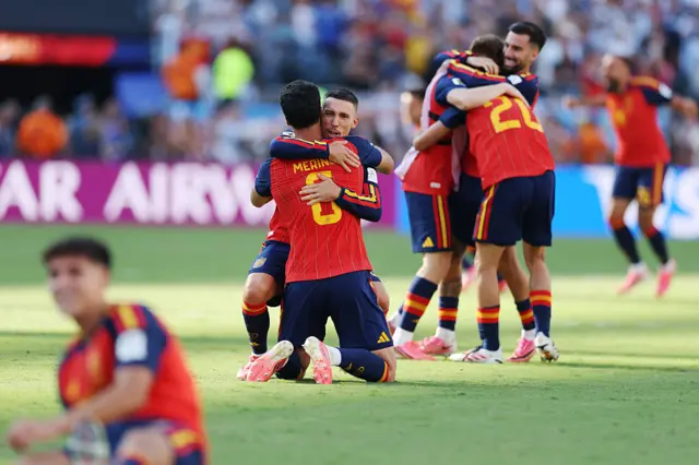 Spain celebrate