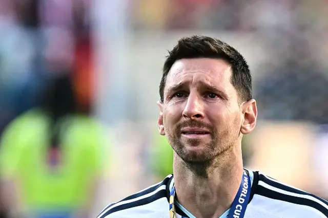 Lionel Messi crying
