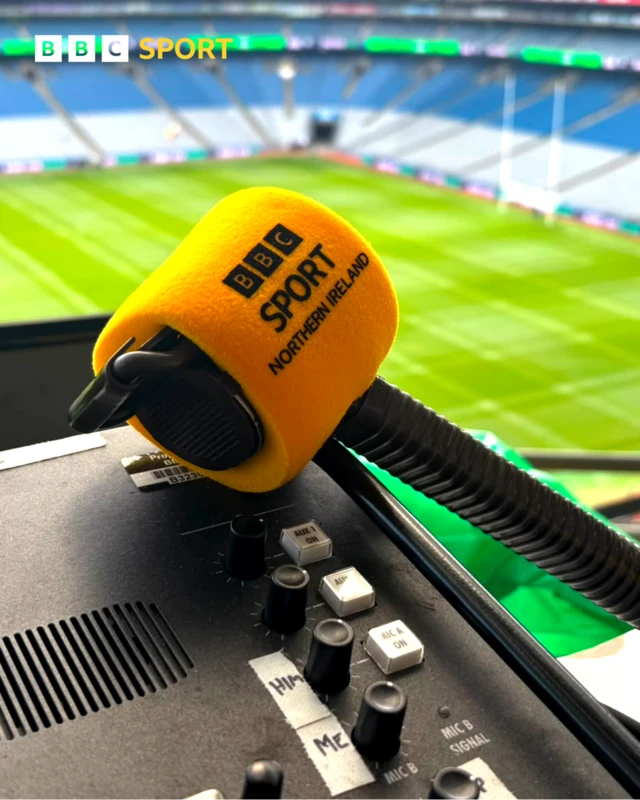 BBC Sport NI commentary microphone