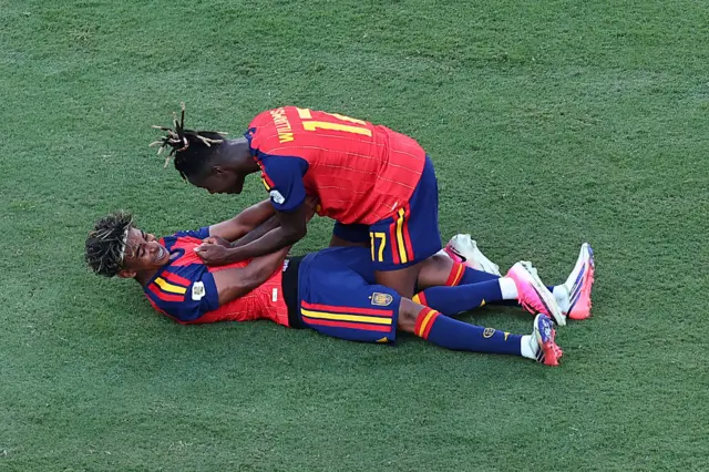 Spain celebrate