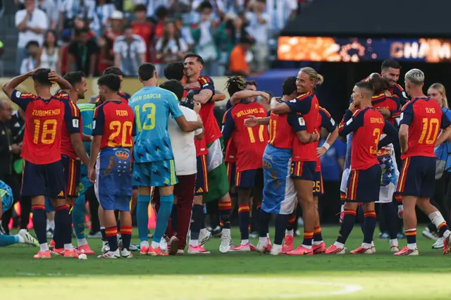 Spain celebrate