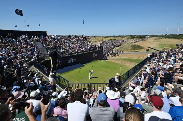 Tommy Fleetwood on the tee