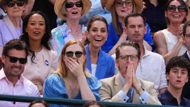 The Princess of Wales with Anne Keothavong and Sir Andy Murray