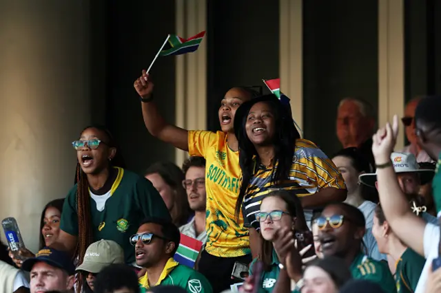 South Africa fans show their support