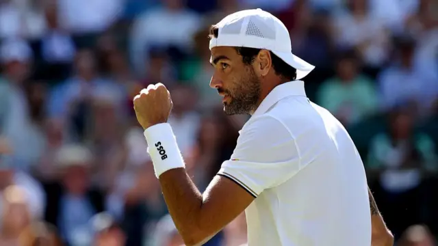 Matteo Berrettini in action