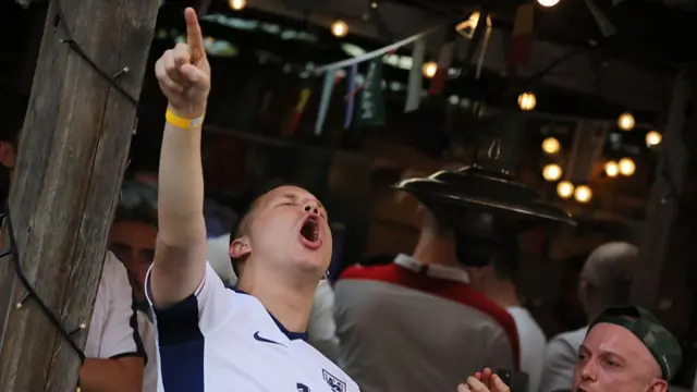 England fans celebrate in London