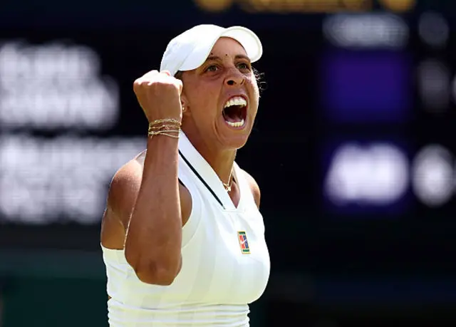 Madison Keys celebrates