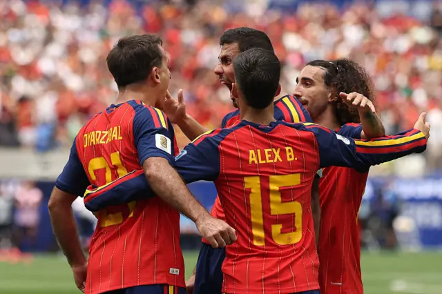 Spain celebrate