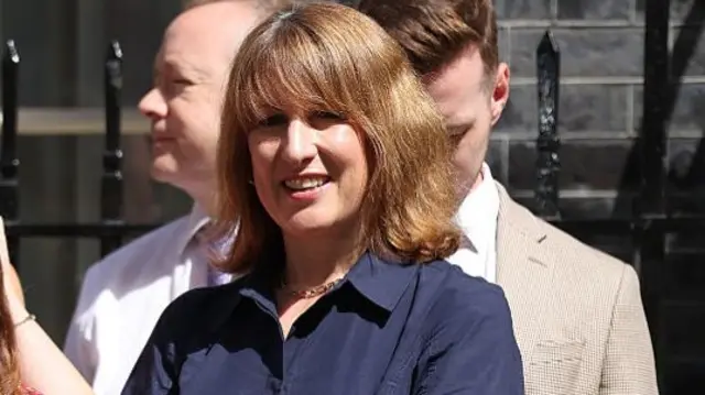 Chancellor of the Exchequer Rachel Reeves (R) waits with supporters in Downing Street prior to the the departure of Keir Starmer on the morning that Labour Party Leader, Andy Burnham, will take over as Prime Minister on July 20, 2026