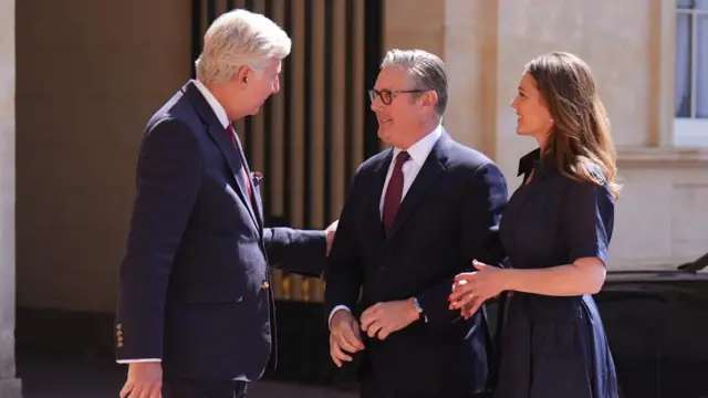Keir and Victoria Starmer at Buckingham Palace following his speech