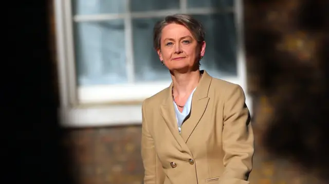 Yvette Cooper, former British Foreign Secretary arrives for talks with new British Prime Minister Andy Burnham at 10 Downing Street in London, Britain, 20 July 2026