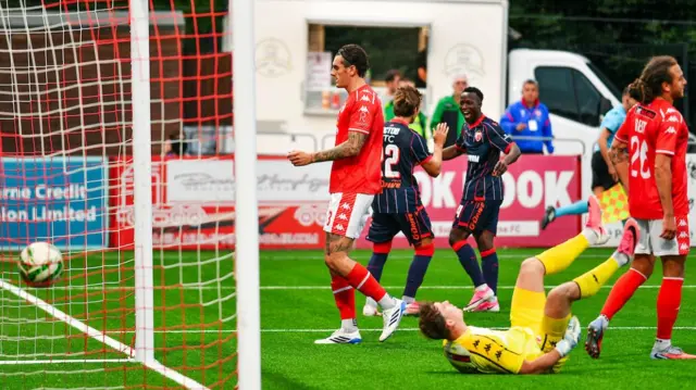 Red Star Belgrade score their second goal