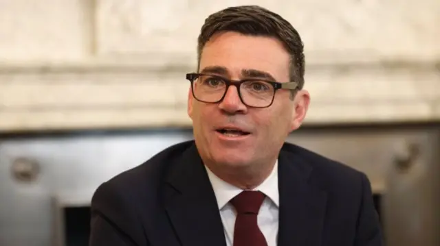 Andy Burnham during his first cabinet meeting as prime minister in 10 Downing Street