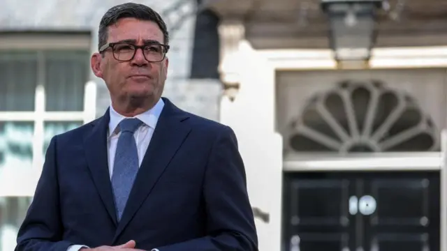 Andy Burnham outside No 10