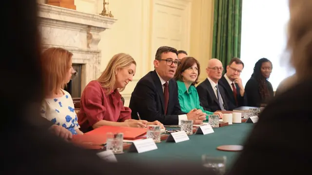 Andy Burnham speaking to his cabinet on Tuesday.