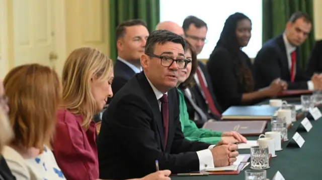 British Prime Minister Andy Burnham holds his first Cabinet meeting