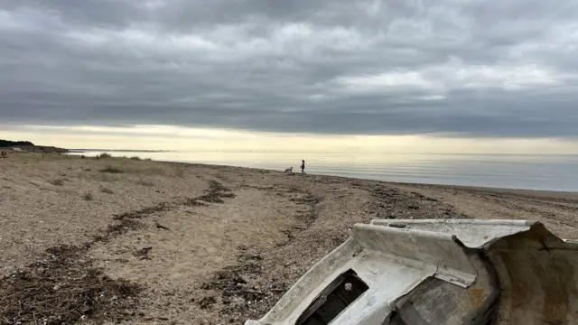 Beach scene at West Mersea