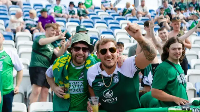 Hibs fans in Kosovo