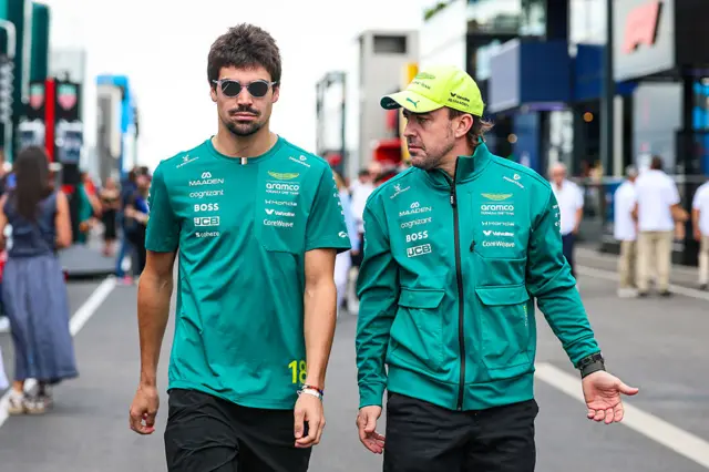 Lance Stroll and Fernando Alonso