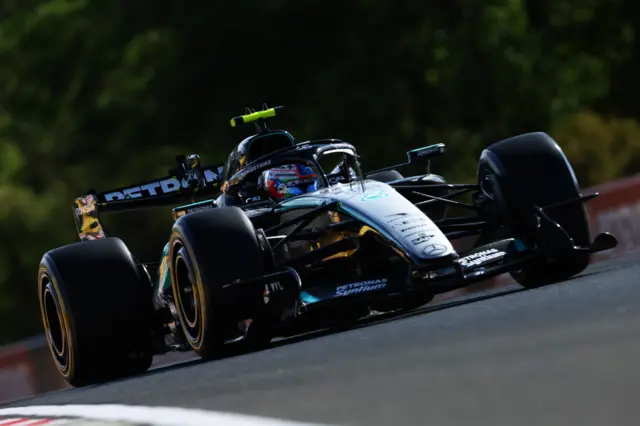 Mercedes driver Kimi Antonelli during second practice for the Hungarian Grand Prix