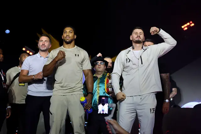 Anthony Joshua and Kristian Prenga