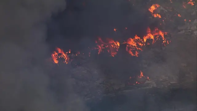 Smouldering fire