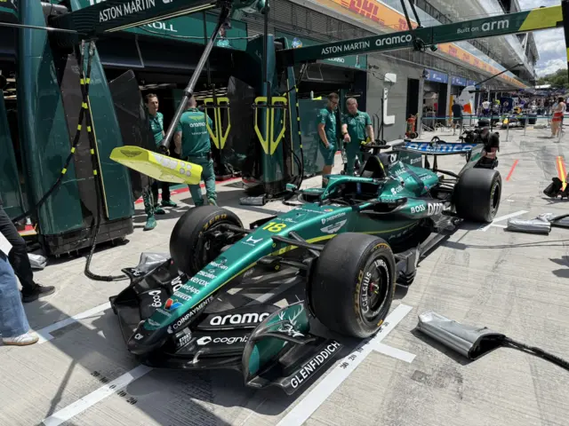 The front of the upgraded Aston Martin