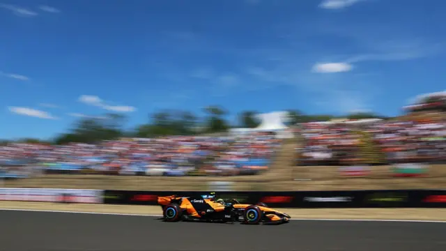 Lando Norris on track