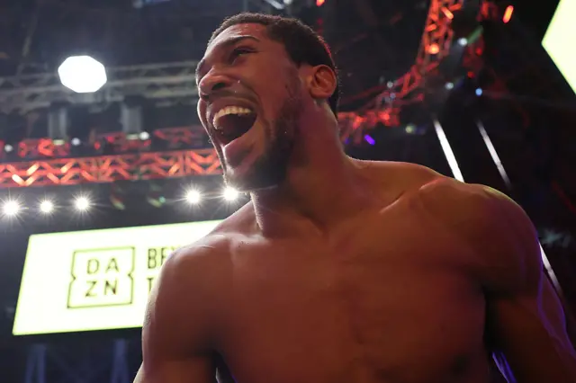 Anthony Joshua smiling