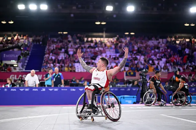 Wales' Dan May in wheelchair 3x3 basketball at 2026 Commonwealth Games