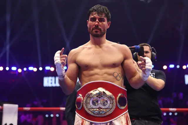 Josh Kelly has the IBF light-middleweight title around his waist