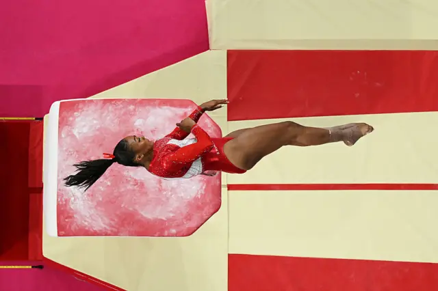 Shantae-Eve Amankwaah of Team England on vault