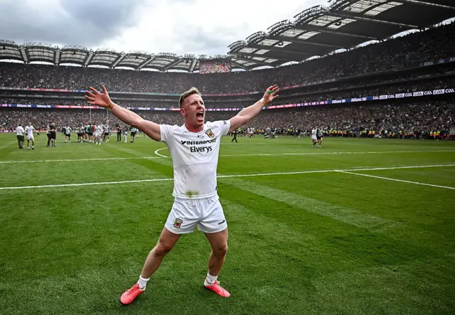 Ryan O'Donoghue celebrates