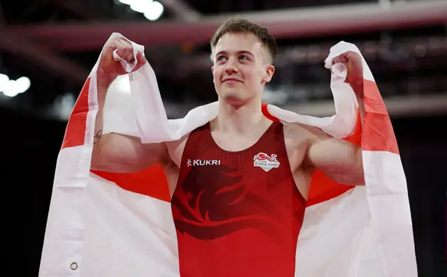Gold medalist Luke Whitehouse of Team England