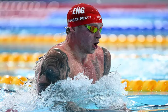 Adam Ramsay-Peaty of Team England competes