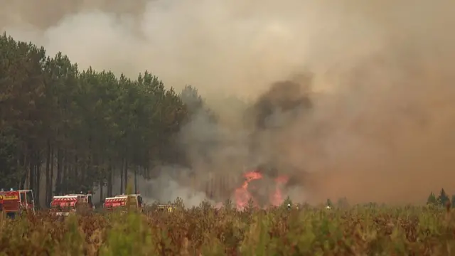 A massive wildfire struck the Gironde department of southwestern France on July 27, 2026.