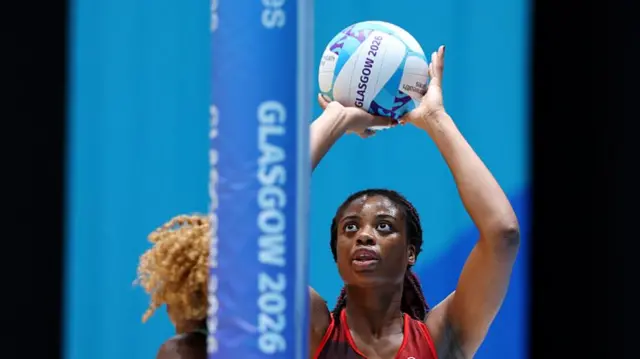 Olivia Tchine shoots for goal for England