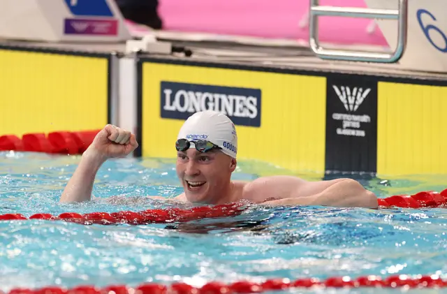 Archie Goodburn of team Scotland competes in the semi final of the Men's 50m Breaststroke