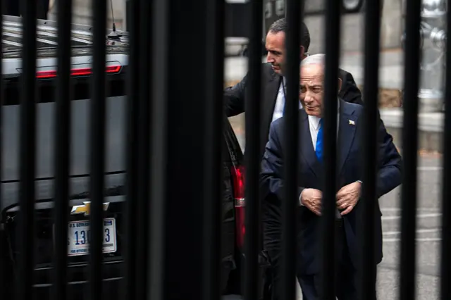 Israeli Prime Minister Netanyahu arrives at the White House