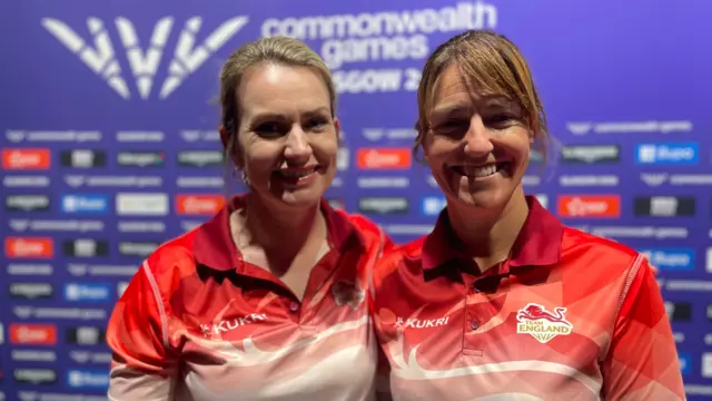 England's women's pair bowls gold medallists Sian Honnor and Amy Pharaoh at 2026 Commonwealth Games