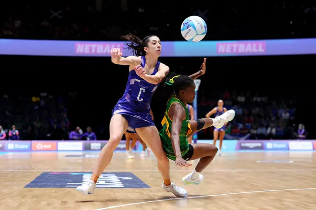 Hannah Leighton in action for Scotland