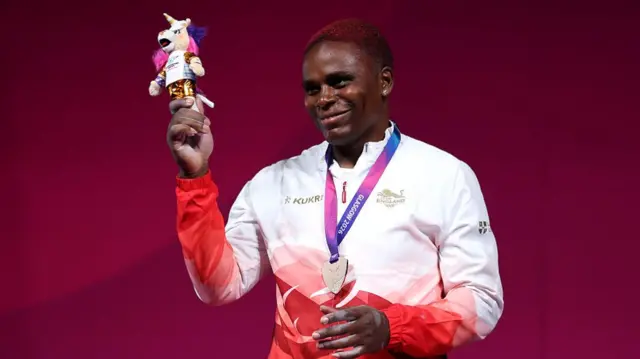 Madias Ngake with her medal