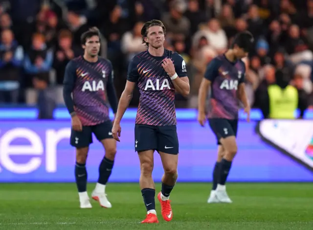 Tottenham Hotspur's Conor Gallagher appears dejected