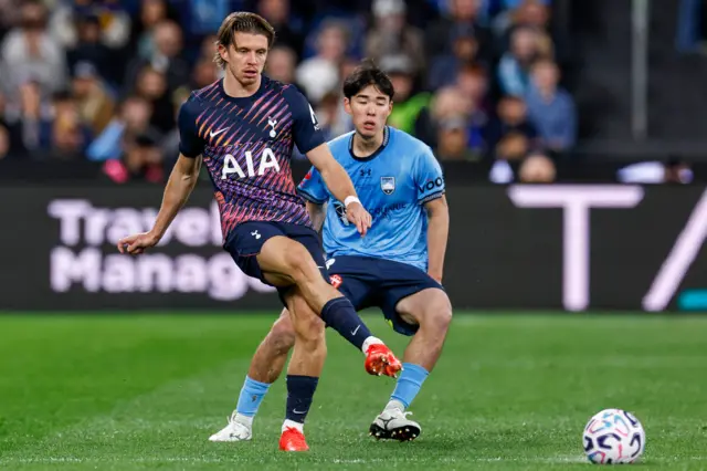 Conor Gallagher of Tottenham Hotspurs in action during the Sydney Super Cup