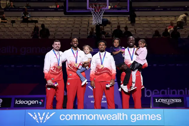 England men's 3x3 basketball gold medallists