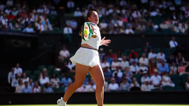 Jelena Ostapenko in action